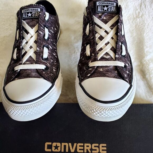 Converse All Star Black Silver Sneakers - Picture 1 of 7
